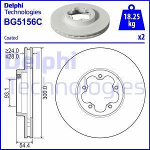 Delphi BG5156C - Тормозной диск autospares.lv
