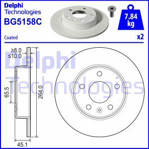 Delphi BG5158C - Тормозной диск autospares.lv