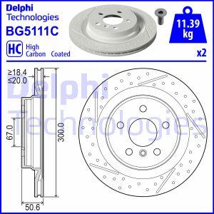 Delphi BG5111C - Тормозной диск autospares.lv