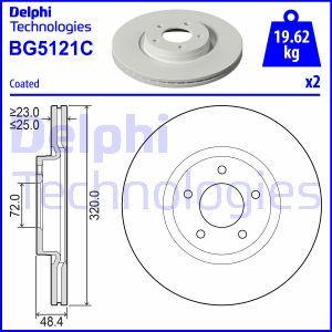 Delphi BG5121C - Тормозной диск autospares.lv