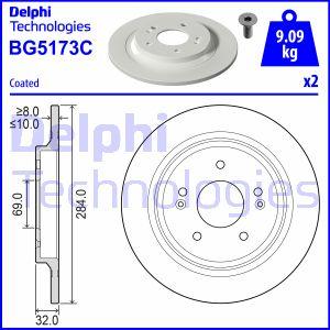 Delphi BG5173C - Тормозной диск autospares.lv