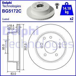 Delphi BG5172C - Тормозной диск autospares.lv