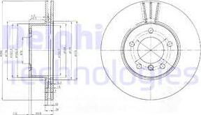 Delphi BG3998C-18B1 - Тормозной диск autospares.lv