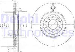 Delphi BG3993 - Тормозной диск autospares.lv