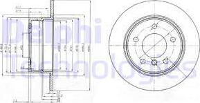 Delphi BG3940 - Тормозной диск autospares.lv