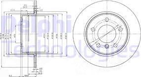 Delphi BG3948C - Тормозной диск autospares.lv