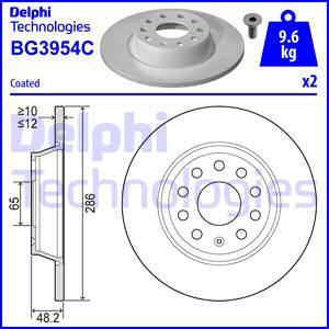 Delphi BG3954C - Тормозной диск autospares.lv