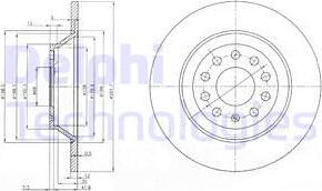 Delphi BG3956C-18B1 - Тормозной диск autospares.lv