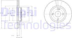 Delphi BG3966 - Тормозной диск autospares.lv