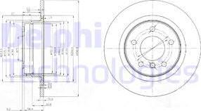 Delphi BG3960 - Тормозной диск autospares.lv