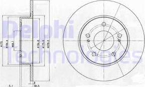 Delphi BG3904 - Тормозной диск autospares.lv