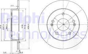 Delphi BG3906 - Тормозной диск autospares.lv