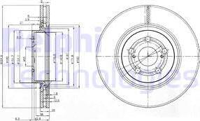 Delphi BG3914 - Тормозной диск autospares.lv