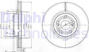 Delphi BG3913C - Тормозной диск autospares.lv