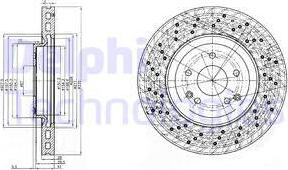 Delphi BG3985C - Тормозной диск autospares.lv