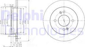 Delphi BG3981 - Тормозной диск autospares.lv