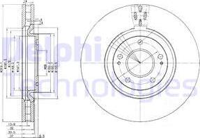 Delphi BG3988 - Тормозной диск autospares.lv