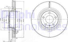 Delphi BG3939 - Тормозной диск autospares.lv