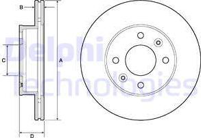 Delphi BG3935C - Тормозной диск autospares.lv