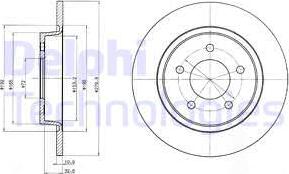 Delphi BG3930 - Тормозной диск autospares.lv