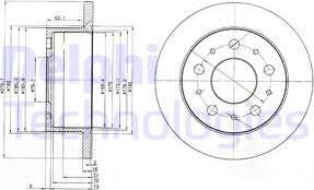 Delphi BG3923 - Тормозной диск autospares.lv