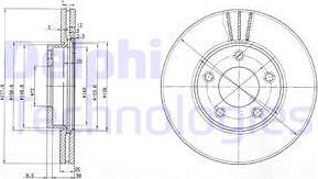 Delphi BG3927 - Тормозной диск autospares.lv