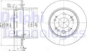 Delphi BG3979 - Тормозной диск autospares.lv