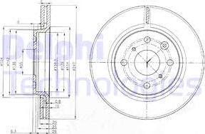 Delphi BG3976C - Тормозной диск autospares.lv