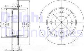 Delphi BG3971 - Тормозной диск autospares.lv