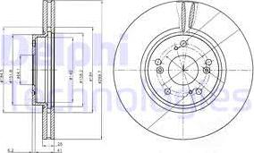 Delphi BG3978 - Тормозной диск autospares.lv