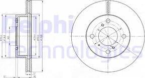 Delphi BG3499 - Тормозной диск autospares.lv