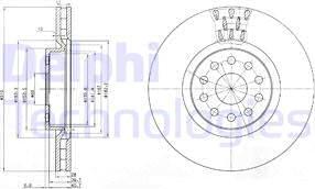 Delphi BG3497 - Тормозной диск autospares.lv