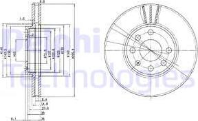 Delphi BG3404C - Тормозной диск autospares.lv