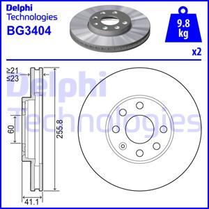 Delphi BG3404 - Тормозной диск autospares.lv