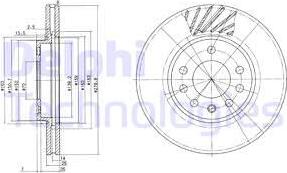 Delphi BG3405 - Тормозной диск autospares.lv