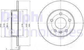 Delphi BG3406C-18B1 - Тормозной диск autospares.lv