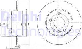 Delphi BG3406 - Тормозной диск autospares.lv