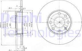 Delphi BG3402 - Тормозной диск autospares.lv