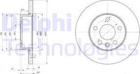 Delphi BG3415 - Тормозной диск autospares.lv