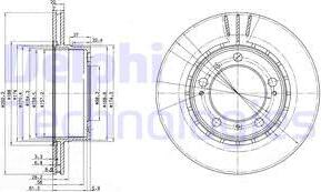 Delphi BG3410 - Тормозной диск autospares.lv