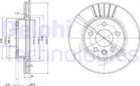 Delphi BG3417C - Тормозной диск autospares.lv