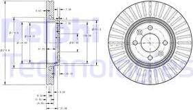 Delphi BG3430 - Тормозной диск autospares.lv