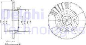Delphi BG3424 - Тормозной диск autospares.lv