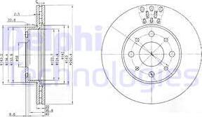 Delphi BG3425 - Тормозной диск autospares.lv