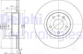 Delphi BG3420 - Тормозной диск autospares.lv