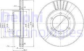 Delphi BG3423 - Тормозной диск autospares.lv