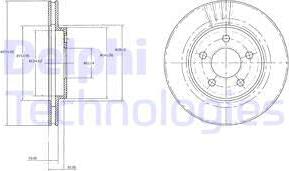 Delphi BG3594 - Тормозной диск autospares.lv