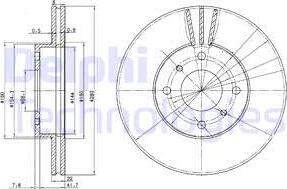 Delphi BG3596 - Тормозной диск autospares.lv