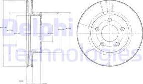 Delphi BG3546 - Тормозной диск autospares.lv