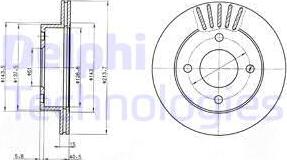 Delphi BG3548 - Тормозной диск autospares.lv